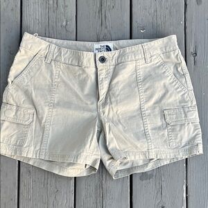 The North Face Women's Light Beige Cargo Shorts